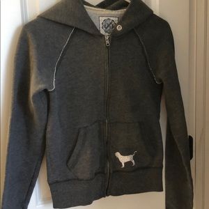 Gray PINK zip up sweatshirt